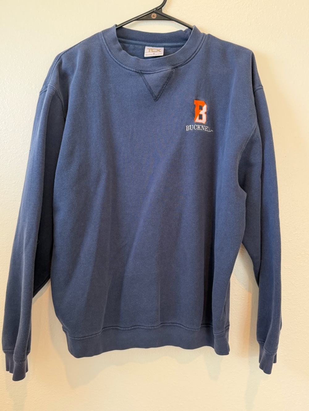 Embroidered Navy Crewneck Sweatshirt